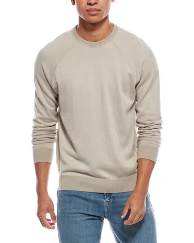 Vince Birdseye Raglan Wool & Cashmere-blend Crewneck Sweater In Green