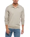 Vince Birdseye Wool & Cashmere-blend Johnny Collar Sweater In Gray