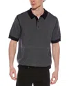 Vince Birdseye Wool-blend Polo Shirt In Blue