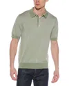 Vince Birdseye Wool Polo Sweater In Green