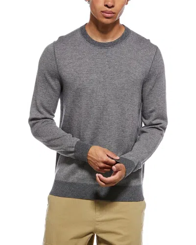 Vince Birdseye Wool-blend Crewneck Sweatshirt In Gray