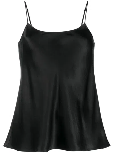 VINCE BLACK CAMI TOP WITH ADJUSTABLE STRAPS
