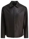 Vince Collared Long Sleeves Smooth Finish Jackets In Black