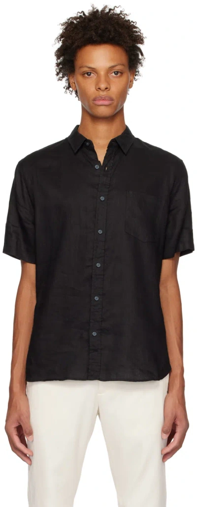 Vince Black Pocket Shirt In Black-001blk