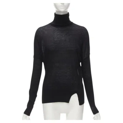 Pre-owned Vince Black Viscose Classic Turtleneck Long Sleeves Sweater Xs