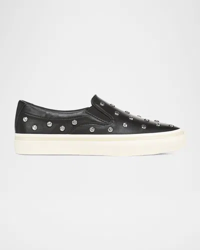 Vince Blair 30mm Studded Leather Loafers In Black
