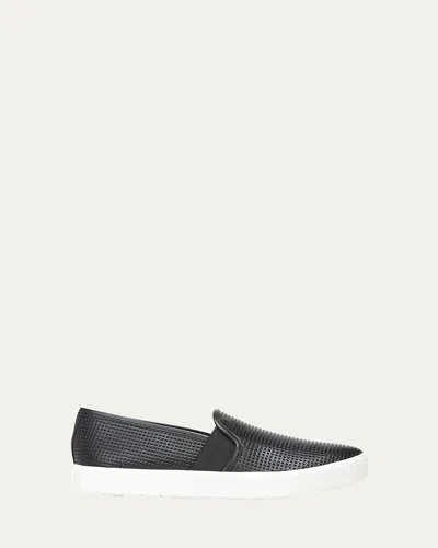 Vince Blair 5 Perforated Slip-on Sneakers In Black