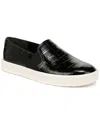 Vince Blair Croco Slip-on Sneakers In Black