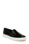 Vince Blair 5 Perforated Slip-on Sneakers In Black Crinkle Patent