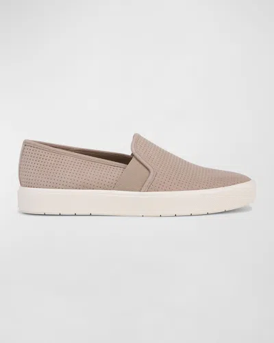 Vince Blair Suede Slip-on Trainers In Taupe Clay Beige Suede