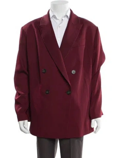 Pre-owned Vince Blazer In Burgundy