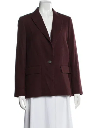 Pre-owned Vince Blazer In Burgundy