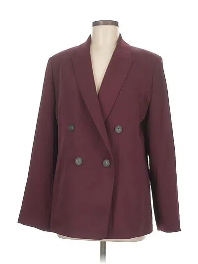 Pre-owned Vince Blazer Jacket In Burgundy