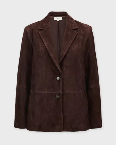 Vince Blazer Suede In Brown