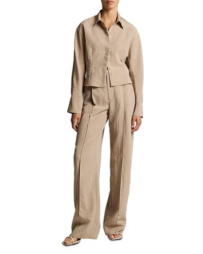 Vince Blouson Back Shirt Jacket In Nude