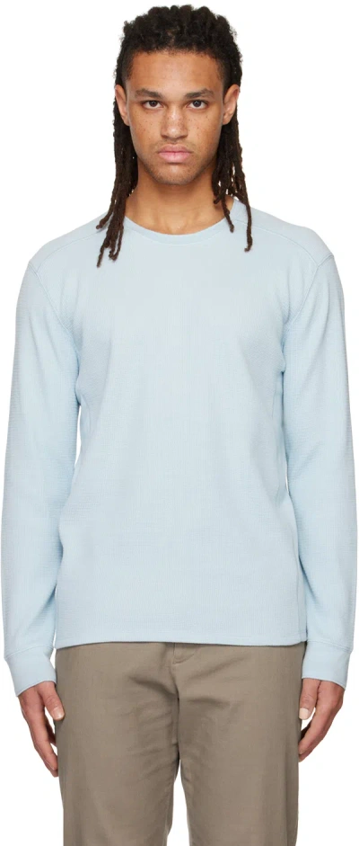Vince Blue Crewneck T-shirt In Oxford Blue-429oxb