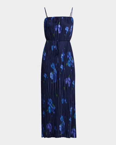 VINCE BLURRED POPPY COLUMN DRESS