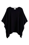 Vince Boat Neck Silk & Cashmere Poncho