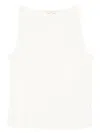 Vince Boat-neck Sleeveless Top In Neutral