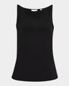 Vince Boat-neck Tank Top In Black