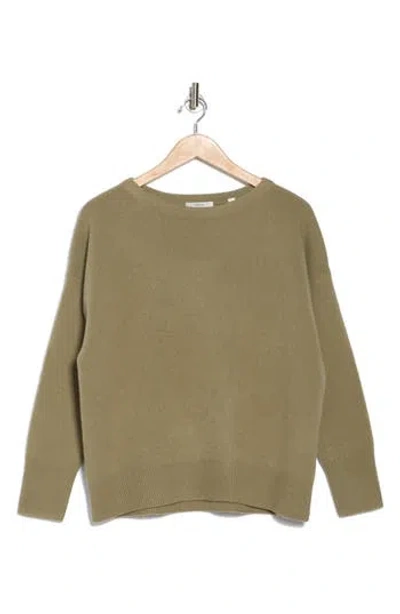 Vince Boat Neck Wool & Cashmere Pullover Sweater In Artichoke