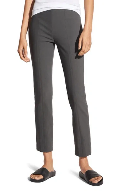 Vince Bobbi Mid Rise Stitch Front Seam Leggings In Gray