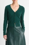 Vince Cashmere Boiled Knit Cardigan In Heather Jade Lake