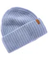 Vince Boiled Cashmere Chunky Knit Hat In Blue
