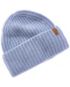 Vince Boiled Cashmere Chunky Knit Hat In Blue