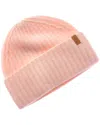 Vince Boiled Cashmere Chunky Knit Hat In Pink