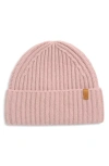 Vince Boiled Cashmere Chunky Rib Beanie In Pink
