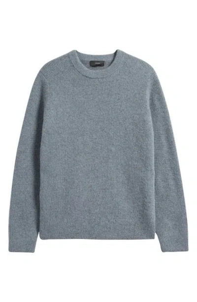 Vince Boiled Cashmere Crewneck Sweater In Blue