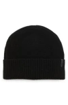Vince Boiled Cashmere Cuff Beanie In Black