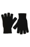 Vince Boiled Cashmere Fingerless Gloves In Black
