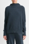 Vince Boiled Cashmere Funnel Neck Pullover In 030hst-h Tide Stone
