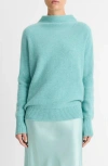 Vince Boiled Cashmere Funnel Neck Pullover In 443hag-h Aqua Gem