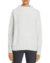 Vince Boiled Cashmere Funnel Neck Sweater In Heather Platinum