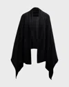 Vince Boiled Cashmere Knit Blanket Wrap In Blk