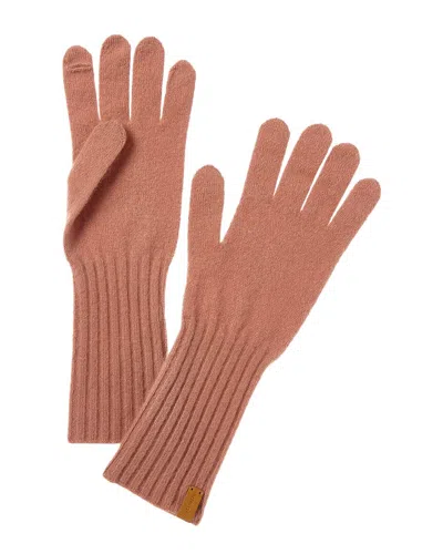 Vince Boiled Cashmere Knit Gloves In Red
