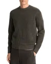 Vince Boiled Cashmere Thermal Sweater In Black/frog