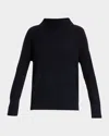 Vince Boiled Cashmere Turtleneck Pullover In Coastal