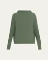 Vince Boiled Cashmere Turtleneck Pullover In Green