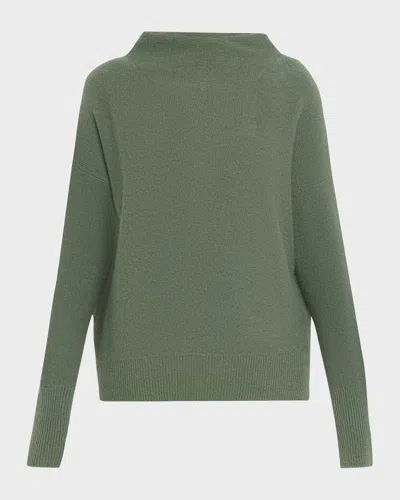 Vince Boiled Cashmere Turtleneck Pullover In Green