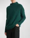 Vince Boiled Cashmere Funnel Neck Pullover In H Jade Lake