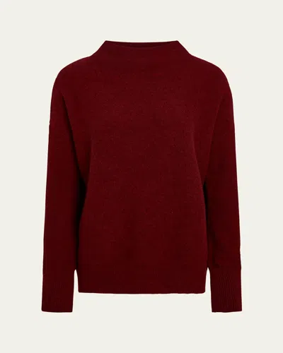 Vince Boiled Cashmere Turtleneck Pullover In H Ruby Ink