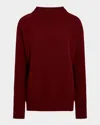Vince Boiled Cashmere Turtleneck Pullover In H Ruby Ink
