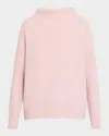 Vince Boiled Cashmere Turtleneck Pullover In Orchid Stone