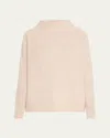 Vince Boiled Cashmere Turtleneck Pullover In Pink