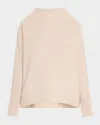 Vince Boiled Cashmere Turtleneck Pullover In Pink