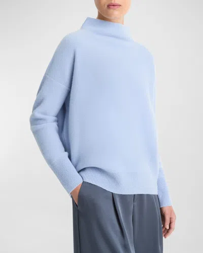 Vince Boiled Cashmere Turtleneck Pullover In 蓝色
